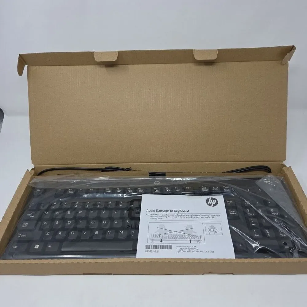 NEW HP Keyboard Business Black Slim Style USB Windows Enhanced P/N 672647-003